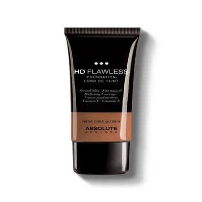 Absolute New York HD Flawless Fluid Foundation, Lightweight and Buildable, Water-Based Liquid Foundation, Healthy Radiance To The Skin (AHDF09 Chestnut, .95 fl oz)