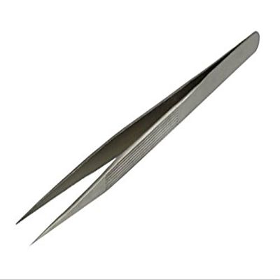 6.5" Fine Tipped Diamond Tweezers for Gemstone Melee Grind Tweezers Matte Finish Jewelry Making Repair Tool