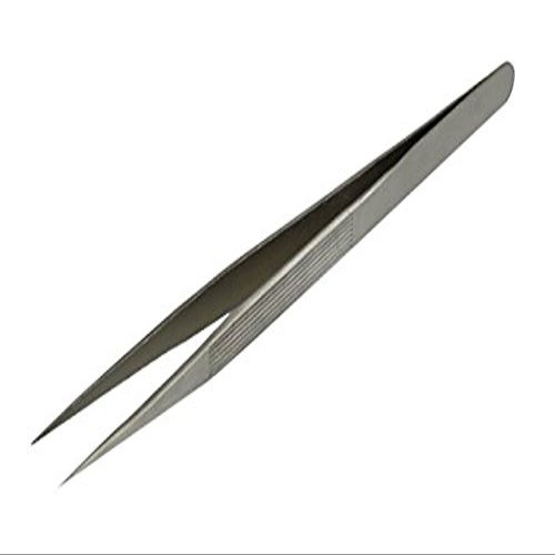 6.5" Fine Tipped Diamond Tweezers for Gemstone Melee Grind Tweezers Matte Finish Jewelry Making Repair Tool