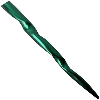 (1) Anodized Aluminum Conical Spiral 6" long Hair Stick Unbreakable Waterproof Pick Pic Pin Fork (Green)