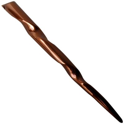 (1) Anodized Aluminum Conical Spiral 6" long Hair Stick Unbreakable Waterproof Pick Pic Pin Fork (Brown)