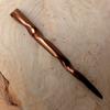 (1) Anodized Aluminum Conical Spiral 6" long Hair Stick Unbreakable Waterproof Pick Pic Pin Fork (Brown) view 3