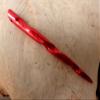 (1) Anodized Aluminum Conical Spiral 6" long Hair Stick Unbreakable Waterproof Pick Pic Pin Fork (Red) view 3