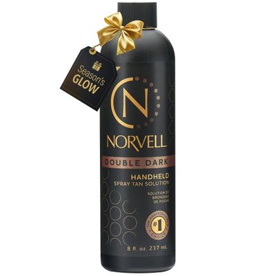 Norvell Premium Spray Tan Solution Double Dark 8 fl oz  Professional Sunless Tanning Formula for Deep Rich Bronze Glow, Streak Free, Fast Drying, Long Lasting Color