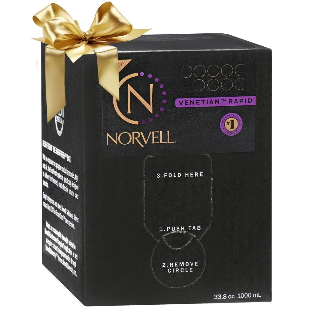 Norvell Premium Rapid Spray Tan Solution Venetian One 1 Liter Professional Sunless Tanning Formula for Ultra Fast Natural Bronze Glow, Streak Free, Fast Drying, Long Lasting Color