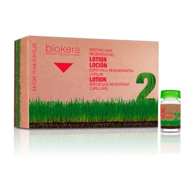 SALERM - Intensive Scalp Serum - Biokera Natura - 6 x 10 ml - Fortifying Hair Treatment for Women and Men - with Ginseng and Ginkgo Biloba - Strengthens Weakened Hair