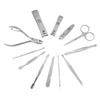 12 Pcs Personal Nail Care Pedicure and Manicure Set Grooming Kit/Portable Stainless Steel Nail Clippers Trimmers Tools Nail Cleaner Set with Secure Leather Case for Travel and Home Use view 2