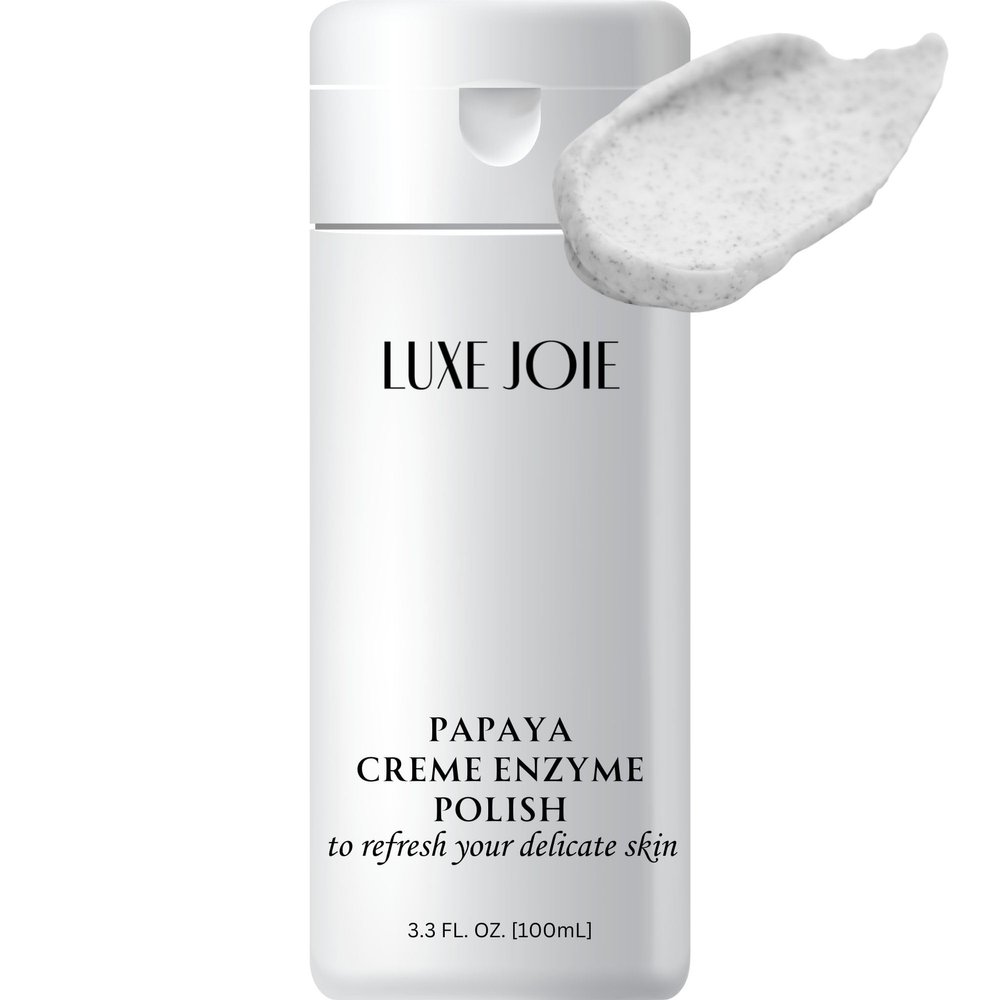 Papaya Creme Enzyme Polish Polish Advanced Microdermabrasion Body & Face Exfoliating Scrub Face, Hands & Neck & Dcollet, Anti Aging Skin Care, Minimize Pores, Wrinkles, Acne Scars Remove Blackheads