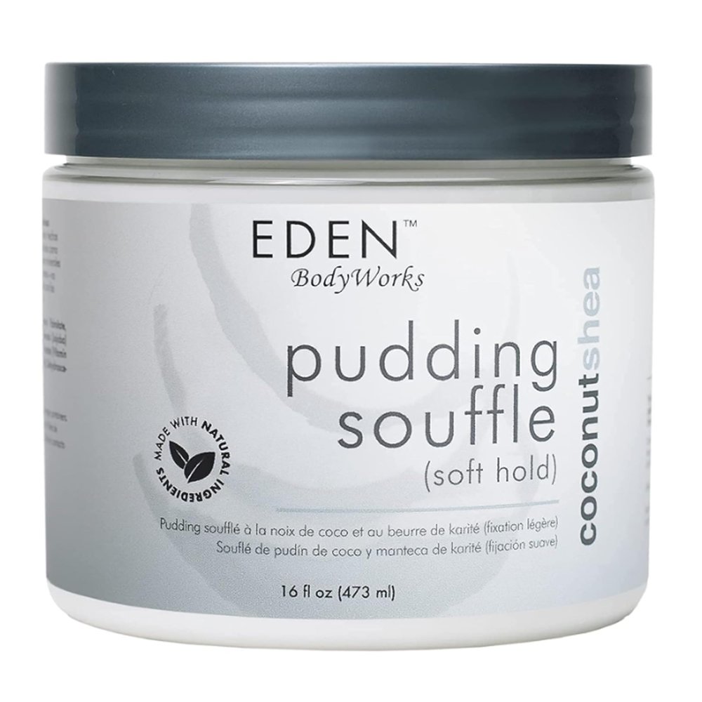 EDEN BodyWorks Coconut Shea Pudding Souffl | Curl Cream for Curly Hair Products | Curl Defining Cream for Wavy Hair Products | Styling Cream for Soft Curls Hair Products | 16 oz