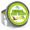 Foot Salve - Large 4 Oz Tin of Herb Foot Balm Cream Ointment - Mejor cuidado de Los pies With Peppermint & Tea Tree by Creation Farm view 1
