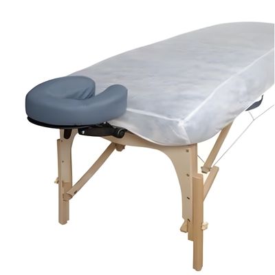 100 Ct. White Disposable Elastic Fitted Bed Sheets for Cover Massage Table Facial Chair Spa