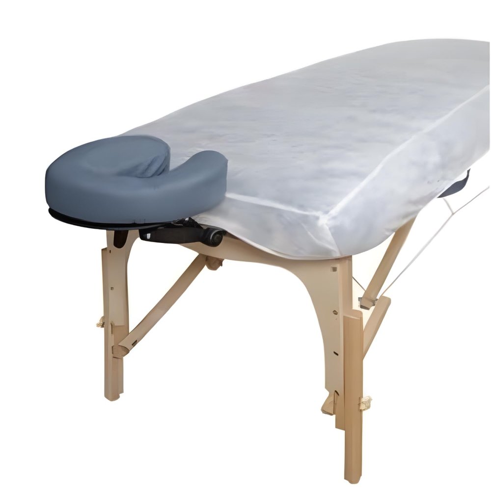 100 Ct. White Disposable Elastic Fitted Bed Sheets for Cover Massage Table Facial Chair Spa