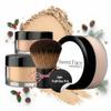 4pc Full Size Kit (Warm Shade) Mineral Makeup Matte Translucent Loose Foundation + Kabuki Brush + Concealer + Finishing Setting Powder + Bare Face Full Coverage SPF 30 All Skin Types Waterproof view 1