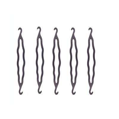 6 Pieces Plastic Bun Maker Curler/Hair Twist Braid Tool with Magic Roll Clips