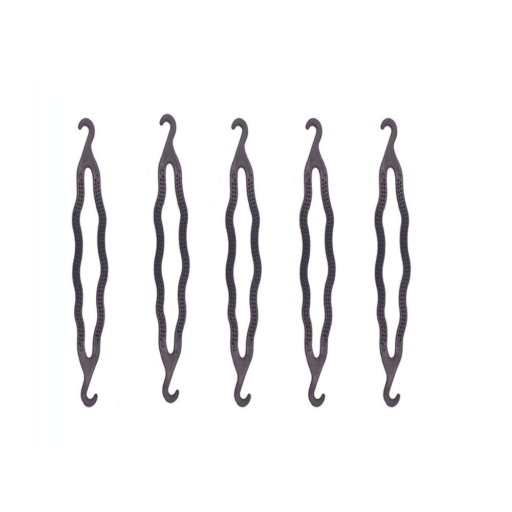 6 Pieces Plastic Bun Maker Curler/Hair Twist Braid Tool with Magic Roll Clips
