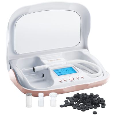 Trophy Skin MicrodermMD - At Home Microdermabrasion Kit - Anti Aging and Acne Treatment - Contains Real Diamond and Pore Extractor Tips to Rejuvenate Skin - White