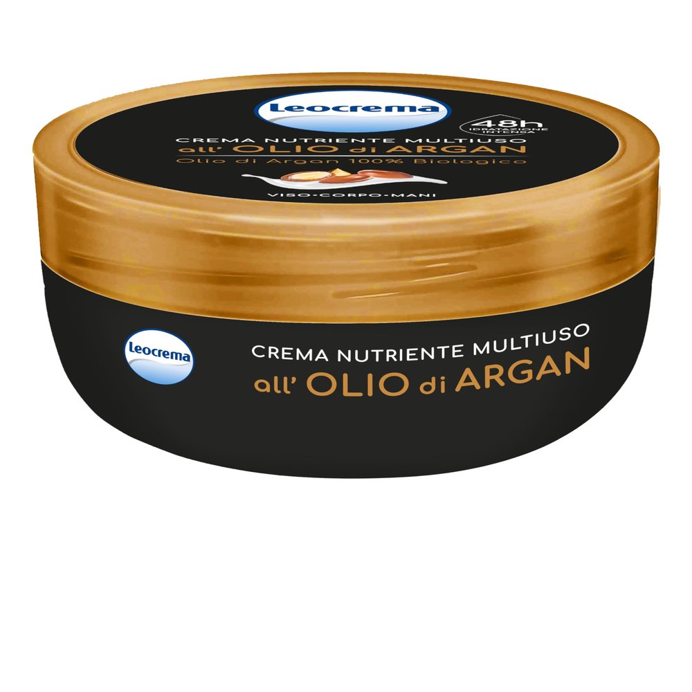 Organic Argan Oil Multipurpose Body & Face Cream - for Exceptional 24-Hour Hydration by Leocrema