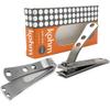 KOHM Curved Nail Clippers with Nail File (in Build) - Heavy Duty Stainless Steel Toe Nail Nippers Tool for Men, Women, Seniors & Adults view 1