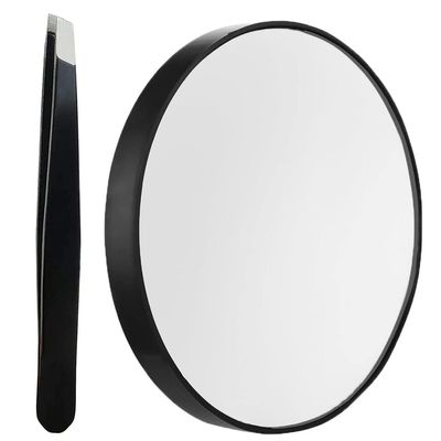 TTSAM 10X Magnifying Makeup Mirror, Round Mirror 2 Suction Cups Facial Makeup Cosmetic Absorption Shaving Home Makeup Travel Essential(Diameter 3.46 inches)