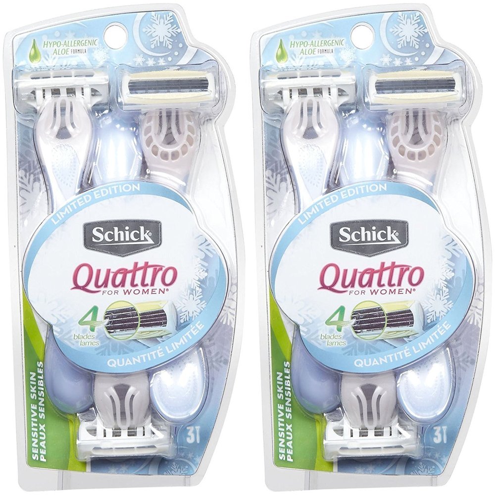 Schick Quattro Quattro for Women Sensitive Skin Disposable Razor - 3 ct - 2 pk