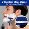 MED PRIDE Medical Razor, Double Edge Shaver (Medpride Disposable Razors | 50-Pack| Twin Blades & Easy Grip For Max Control & Smoothness| Unisex, Smooth & Comfortable Shaving Care for Men & Women) view 3