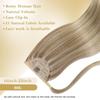 Ve Sunny Hair Extensions Ponytail Real Human Hair 80G Wrap Around Clip in Ponytail Hair Extensions Straight Extensions Human Hair for Women Dark Blonde Highlights Golden Blonde 14inch view 2