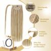 Ve Sunny Hair Extensions Ponytail Real Human Hair 80G Wrap Around Clip in Ponytail Hair Extensions Straight Extensions Human Hair for Women Dark Blonde Highlights Golden Blonde 14inch view 3