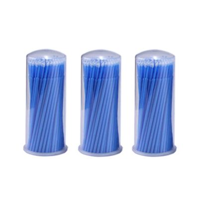 300Pcs Microblading Cotton Swab Disposable Plastic Handle Small Pointed Tip Head Cotton Swab Eyebrow Tattoo Beauty Makeup Supplies Cosmetic Applicator Sticks, Blue
