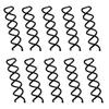 10PCS Spiral Hair Pins, Non-Scratch Ball Tips Screw Pins for DIY Hair Style (Black) view 1
