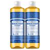 Dr. Bronner's Magic Soap-Pure-Castile Liquid Soap (Peppermint, 16 ounce, 2-Pack)-Regenerative Organic Certified Oils, 18-in-1 Uses: Body, Hair, Laundry, Pets & Dishes, Concentrated, Vegan, Non-GMO view 1