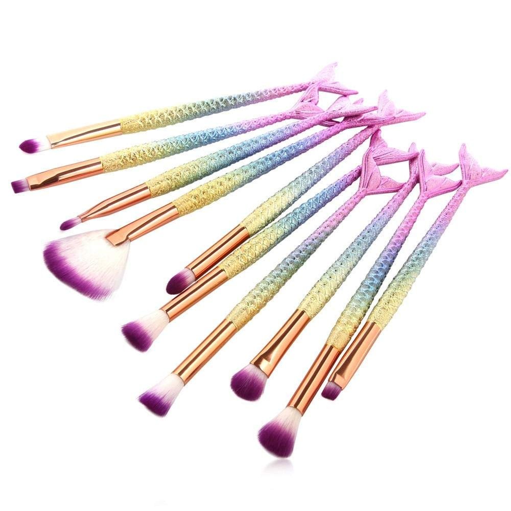 10 PCS Mermaid Blending Brushes