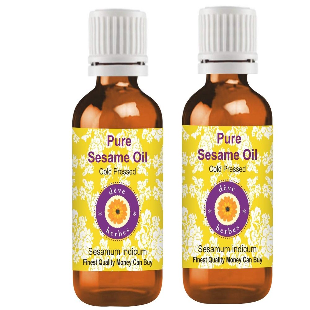 dve herbes Pure Sesame Oil (Sesamum indicum) Cold Pressed (Pack of two) 100ml X 2 (6.76 oz)