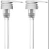 Bar5F Shampoo & Conditioner Pumps for 1 L / 33.8 oz Bottles | Fits 1 Neck | Replacement Pump Top for Soap, Lotion & Body Wash (2-Pack White (Jet)) view 1