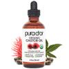 PURA D'OR 4 Oz Organic Castor Oil  Pure Cold-Pressed, Hexane-Free, USDA Certified  Lashes, Brows, Hair, Scalp, Skin  Botanical Moisturizer Supporting Softness, Strength, Hydration, Shine & Radiance view 1