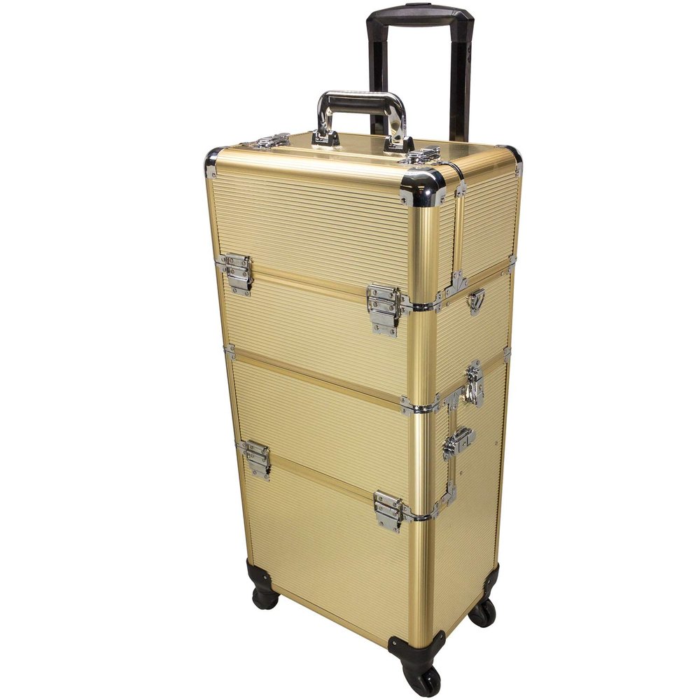 Bolla Professional Multifunction Beauty Spinner Makeup Case, Gold
