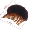 2PCS (1Black+1Brown) Bump Up Volume Hair Inserts Comb Hair Styling Tool Bumpits Bouffant Donut Bun Maker Hair Accessories view 4