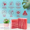 Melon Strawberry Scented Natural Soap Bars (12 Bars), 3.5oz Moisturizing French Triple Milled Soap Bars Enriched with Shea Butter - Pure Plant Oil Bath & Body Soaps view 2