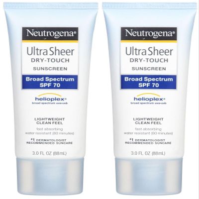 Neutrogena Ultra Sheer Broad Spectrum Sunscreen SPF 70 - 3 oz - 2 pk
