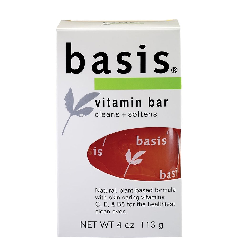 Basis Vitamin Enriched Cleansing Bar for Face & Body - 4 oz - 4 pk