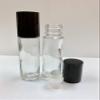 10ml [1/3 oz] EMPTY CLEAR Glass Rollon Bottle with Plastic Roller & Plastic MIX Color Caps [12 Pcs] view 1