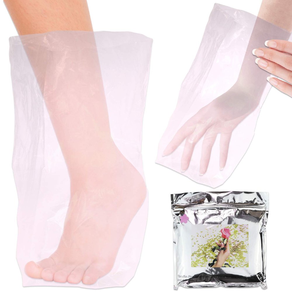100 Counts - Paraffin Wax Thermal Mitt Liners for Hand or Foot Professional or Personal Use (PINK Color)