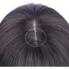 RemeeHi Clip on Hairpiece with 3D fringe Hair Topper Natural Look Synthetic Wiglet for Thin Hair 14" Dark Brown view 4