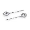1928 Bridal Crystal Bobby Pin Set, (2 Pcs) view 1