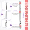Utopia Care Cuticle Pusher Tool & Spoon Nail Cleaner, Professional Stainless Steel Cuticle Remover & Cutter, Durable Manicure & Pedicure Tool for Finger & Toenails, Silver view 2