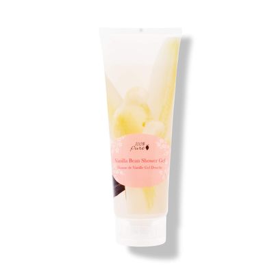 100% PURE Vanilla Bean Shower Gel Natural Foaming & Hydrating Body Wash - Deeply Moisturizing Gentle Soap Cleanser for All Skin Types, Even Sensitive - Gluten-Free - 8 Fl Oz