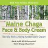 Maine Chaga Face & Body Cream | 4 oz Value Size | Made with Wild Harvested USA & Canadian Grown Chaga | Natural Ingredients | Lightweight Lotion for the Face Yet Moisturizing for the Whole Body view 2