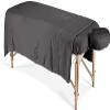 600 Thread Count Egyptian Cotton 3-Piece Massage Table Spa Sheet Set (Elephant Grey Solid) view 1