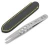 GERMANIKURE Professional Perforated Slanted Tweezers - FINOX Stainless Steel Sharp in Leather Case - Ethically Made in Solingen, Germany - 4403 view 4