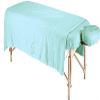 600 Thread Count 100% Egyptian Cotton 3-Piece Massage Table Spa Sheet Set (Aqua Solid) view 1