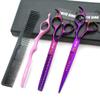 7.0 Inches Professional Hair Cutting thinning Scissors Set with Razor (Violet) view 2